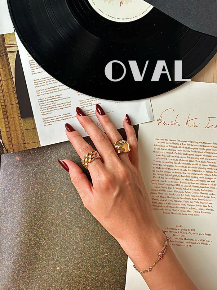 [Cure in 40s with Lamp] Burgundy Gel Nail Wraps (Oval Shape) - 20pcs Self-Adhesive, Instant Hardening Nail Tips - Image 4