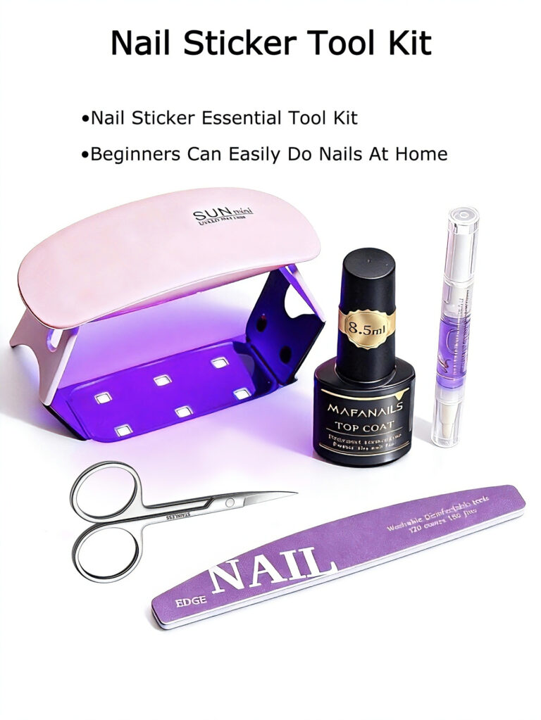 OVAL Gel Nail Wrap Full Tool Kit | UV Lamp + Top Coat + Manicure Tools Bundle (Add-On for $10 with Any Nail Wrap Purchase)