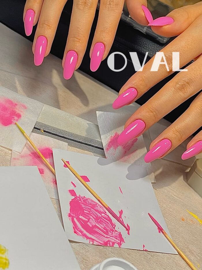 [Cure in 40s with Lamp] Siamese Cat Brown Gradient Gel Nail Wraps (Oval Shape) - 20pcs Self-Adhesive, Instant Hardening Nail Tips - Image 4