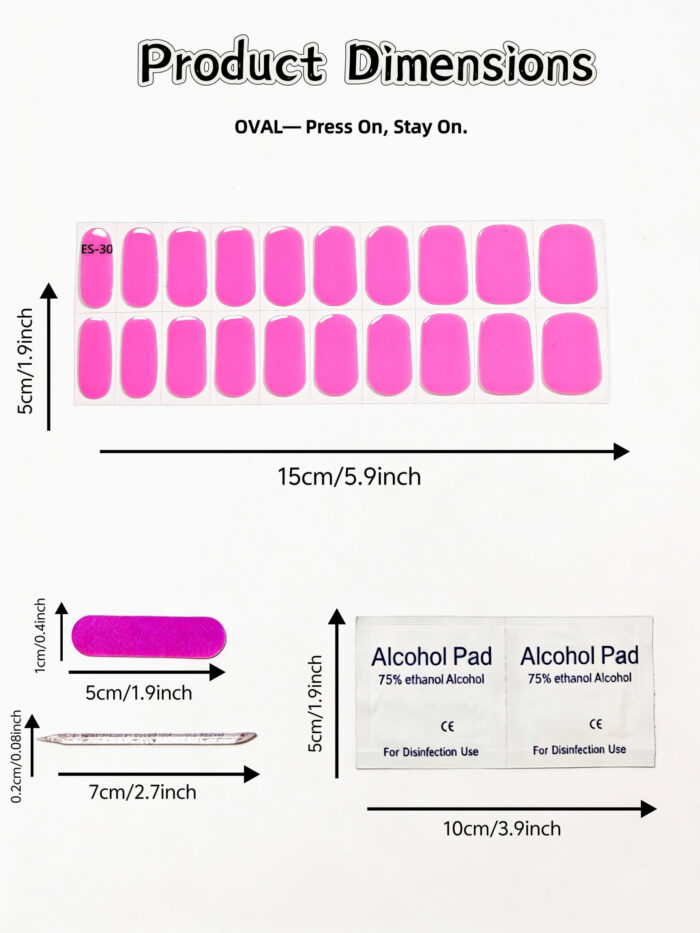 [Cure in 40s with Lamp] Siamese Cat Brown Gradient Gel Nail Wraps (Oval Shape) - 20pcs Self-Adhesive, Instant Hardening Nail Tips - Image 5